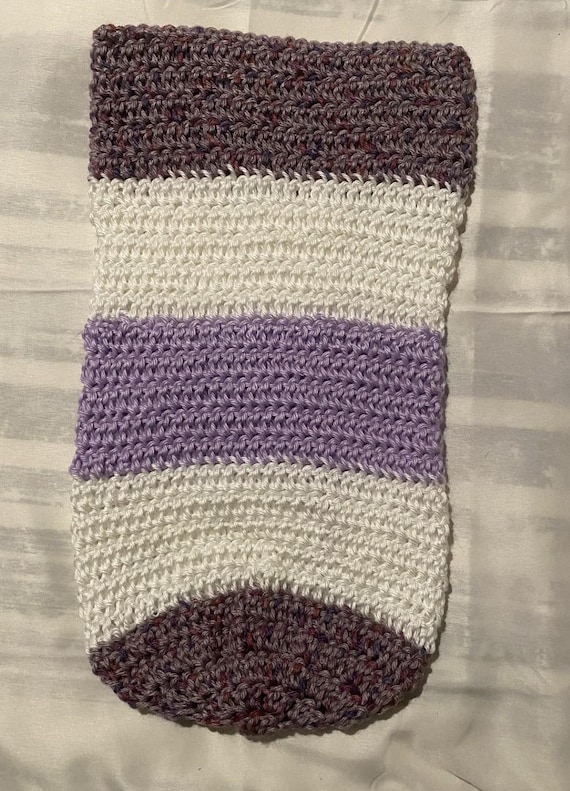 Purple Speckled Baby Swaddle Crochet Pattern