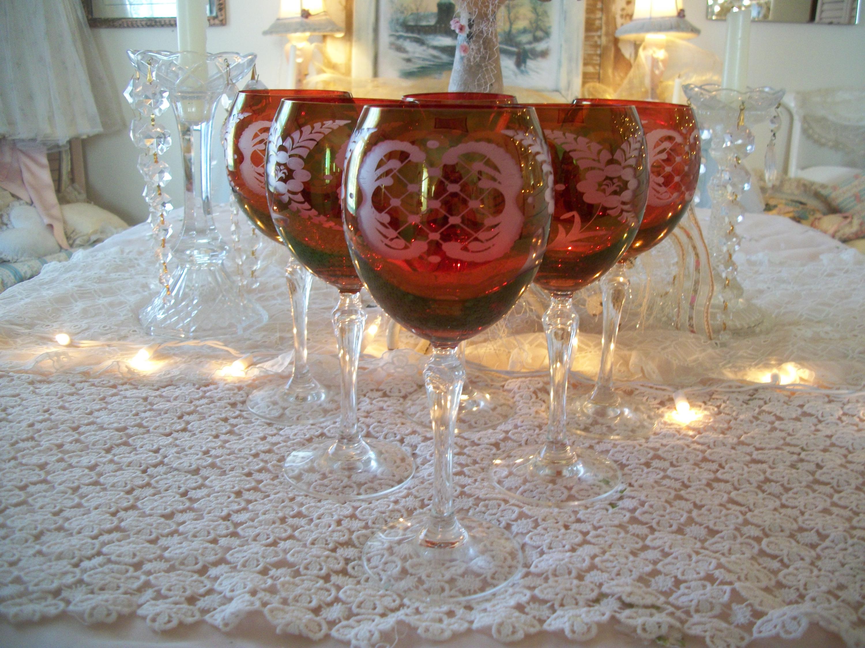 Bohemia Red Glass - Etsy
