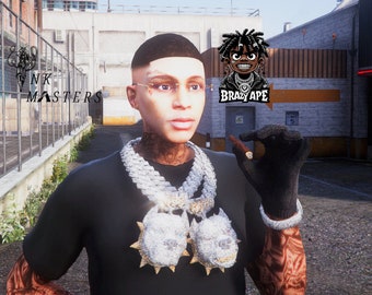 Male | APE| Neck Tattoo | Fivem | GTA | Skin | Ped | Mods