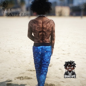 Male |Main Street Mafia Crips |Tattoo | Fivem | GTA | Skin | Ped | Mods