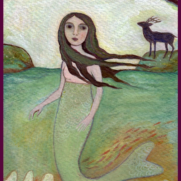 Greeting Card, Mermaid, Fairytale, folktale, fantasy
