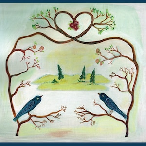 Greeting Card, Branching Heart, love, marriage, wedding, engagement, family
