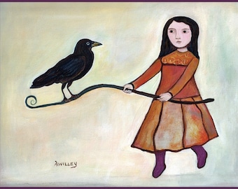 Greeting Card, Counter Poise, crow, balance, life challenges