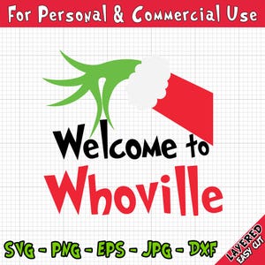 Welcome to Whoville SVG | Cut File | Trending | Christmas svg | Funny Christmas svg, Svg, Png Dxf Eps Clip Art Files, INSTANT DOWNLOAD