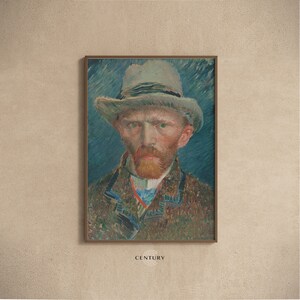 Remastered Van Gogh Portrait Painting PRINTABLE Art | Self Portrait Art Print | DIGITAL DOWNLOAD | Van Gogh Antique Room Decor | CC440