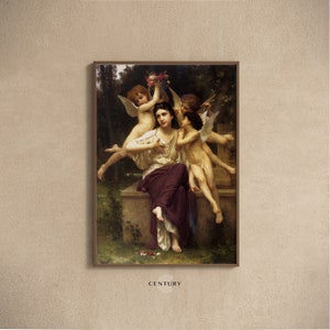 Dream of Cupids Painting PRINTABLE Art | Vintage Baroque Wall Art Print | DIGITAL DOWNLOAD | Adolphe Bouguereau Antique Room Decor | CC315