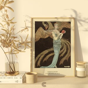 Vintage 1922 Evening Dress Fashion Poster PRINTABLE Art | George Barbier Fashion Art Print | DIGITAL DOWNLOAD | Antique Room Decor | CC6133