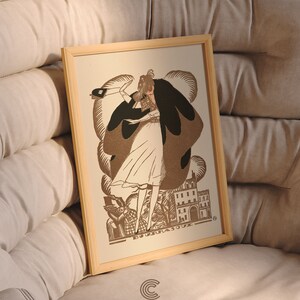 Vintage Romantic Squall Fashion Poster PRINTABLE Art | Antique Love Fashion Art Print | DIGITAL DOWNLOAD | Antique Room Decor | CC6140