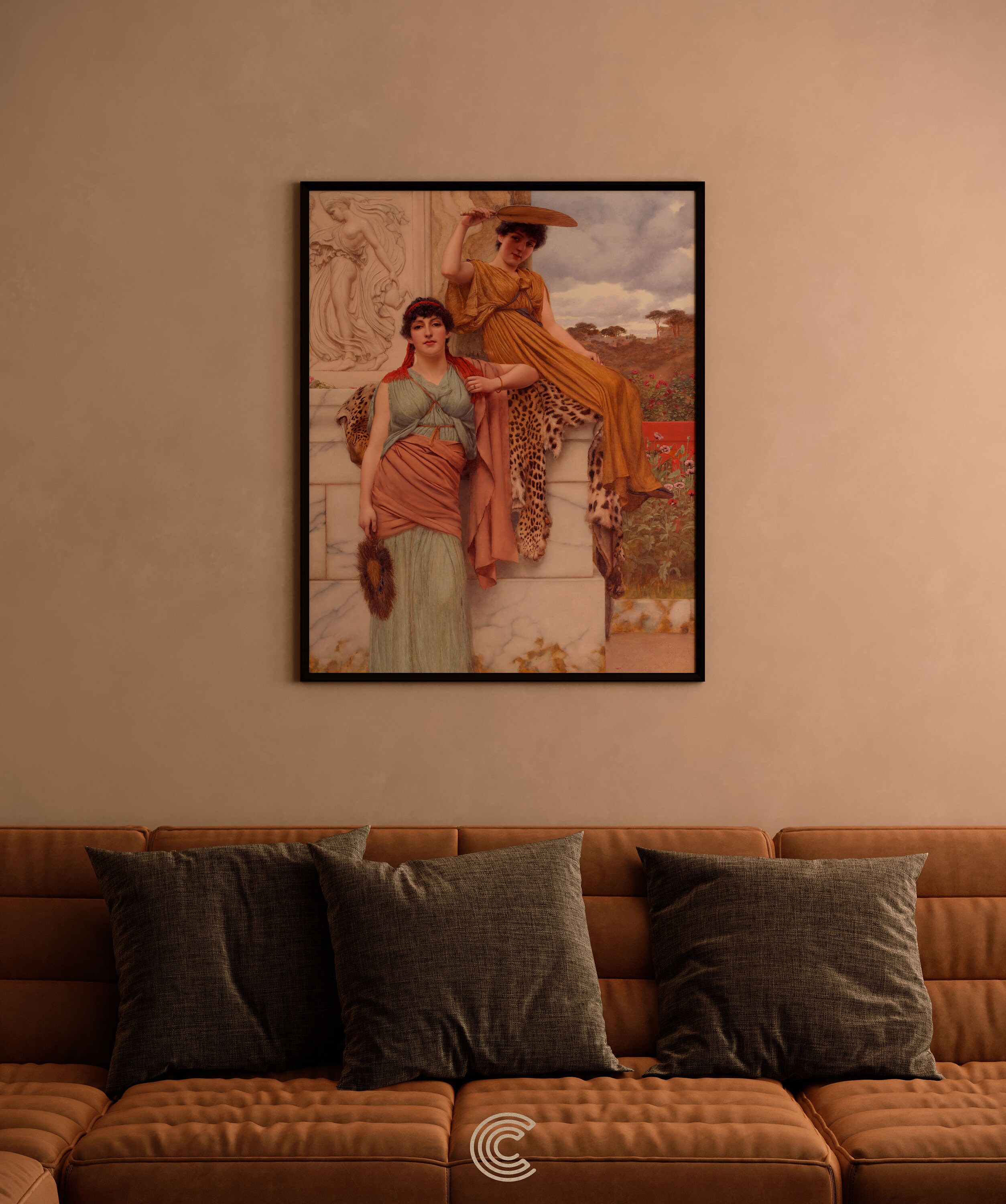 Neoclassical Two Women Posing Painting PRINTABLE Art | Vintage ...