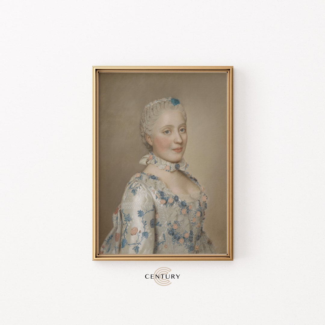 Maria Josepha Portrait Painting PRINTABLE Art | Vintage Soft Muted ...
