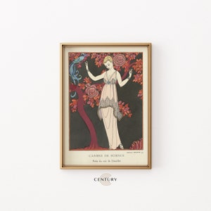 L&#39;Arbre de Science 1914 Fashion Illustration PRINTABLE Art | George Barbier Fashion Art Print | DIGITAL DOWNLOAD | Antique Room Decor |CC698