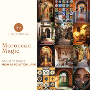 Marocchino Fotografia Stock Estetica mediterranea della copertura beige della bobina di Instagram di stile di vita Immagine Stock Pacchetto stock Marocco di MRR PLR anonimo di DFY