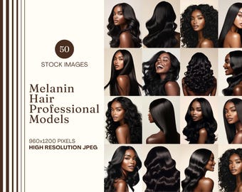 Melanin Stock Photo Bundle MRR PLR Black Woman Stock Image Hair Stylist Faceless Marketing Hair Salon Instagram Reel Cover Black Girl Model