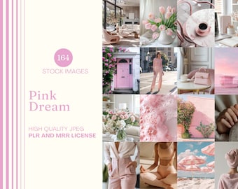 Pink Aesthetic Stock Images Blush AI Generated Photos Faceless Marketing Entrepreneur Instagram Reel Luxury Lifestyle MRR PLR Done For You