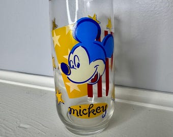 Vintage Disney Mickey Mouse Collectible Tumbler Drinking Glass - 16 oz