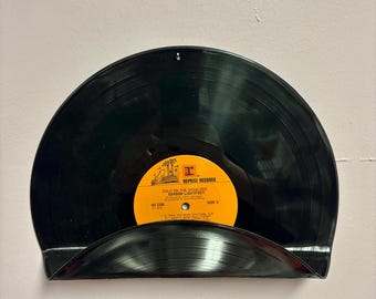 Handmade Vinyl Record Wall Shelf, Retro LP Holder, Music Decor (12" Wide)