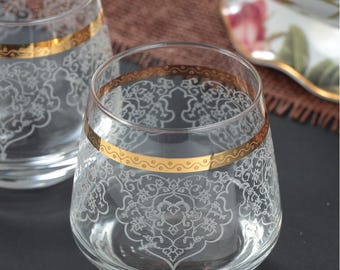 6 Pieces Water Glass Set - Shahi Gold