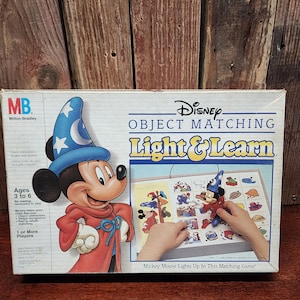 Vintage Milton Bradley Light & Learn Game featuring Walt Disney&#39;s Mickey Mouse