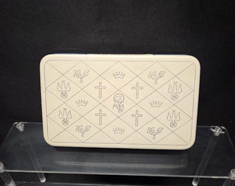 Vintage Creed Jewelry Presentstion Box, Velvet, J L Hudson Price Card