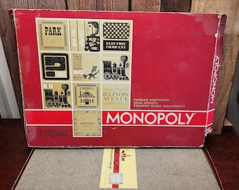 Vintage Monopoly 1964 Red Box Board Game by Parker Brothers - Etsy