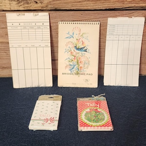 Vintage Bridge Card Game Score Pads