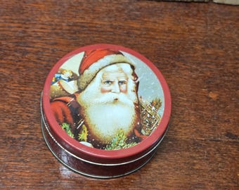 Vintage Christmas Coaster Set, 6 Coasters, With Tin