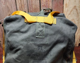 Vintage U.S. Military Pilot Survival Kit; Hot Climate (Canvas Bag Only)