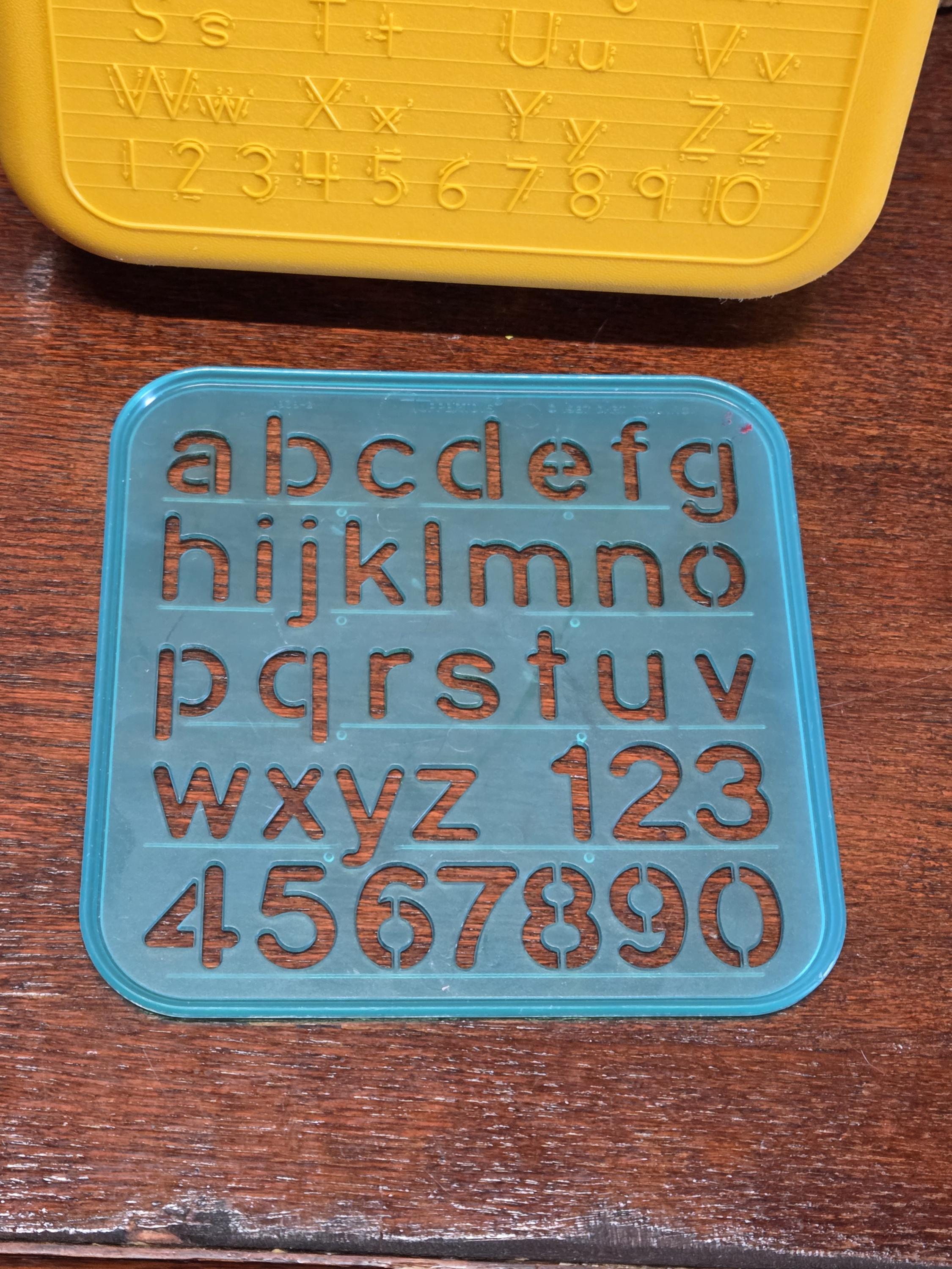 Vintage Tupperware Alphabet Stencil Box With Tuppertoys Alphabet ...