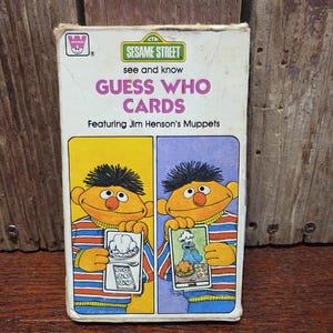 VintageSesame Street See and Know Guess Who Cards, Muppets
