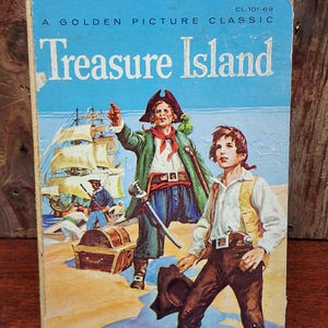 Vintage Golden Picture Classic Book : Treasure Island