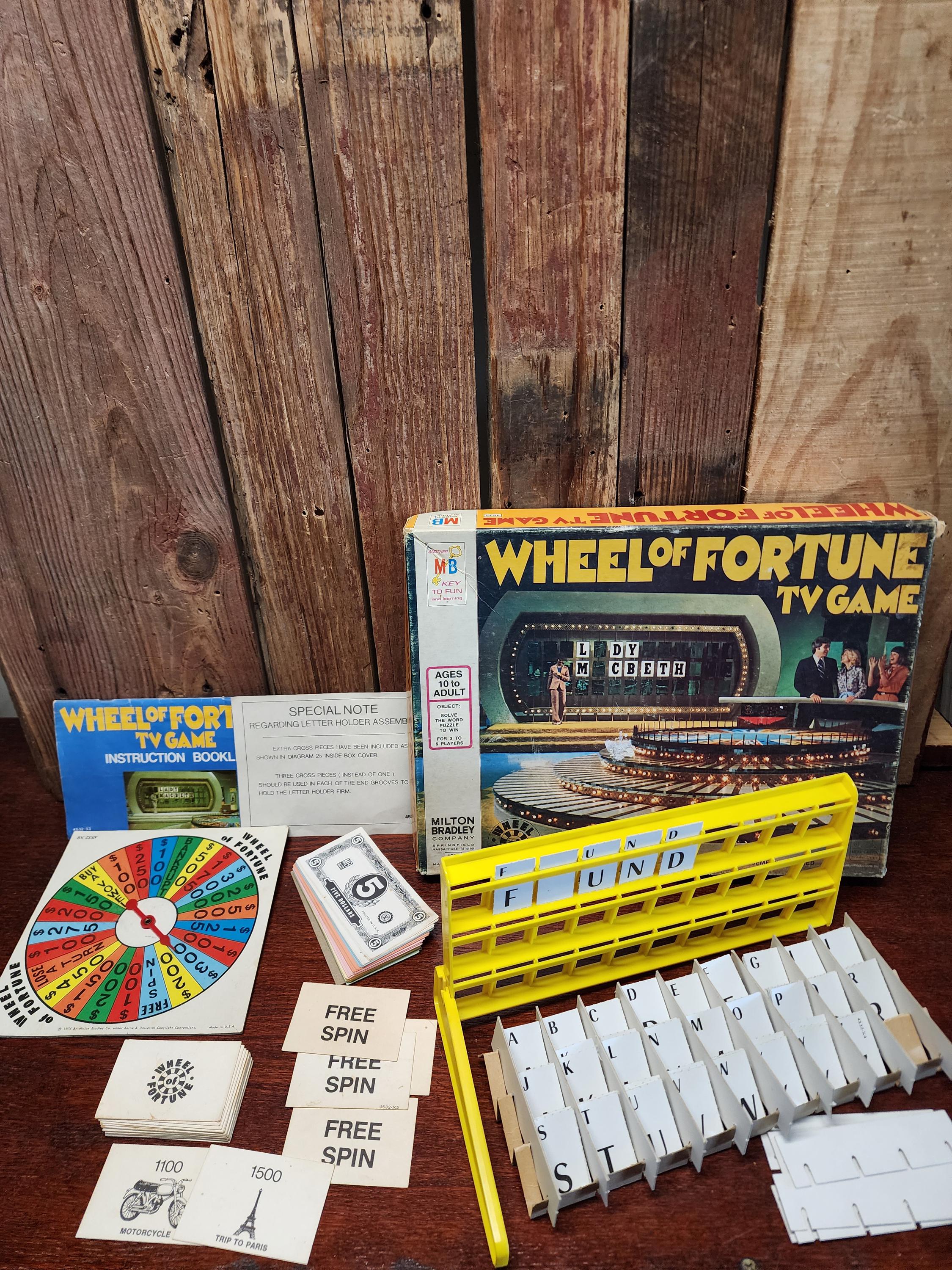 1975 Wheel of Fortune - TV Puzzle Game by Milton Bradley - Etsy