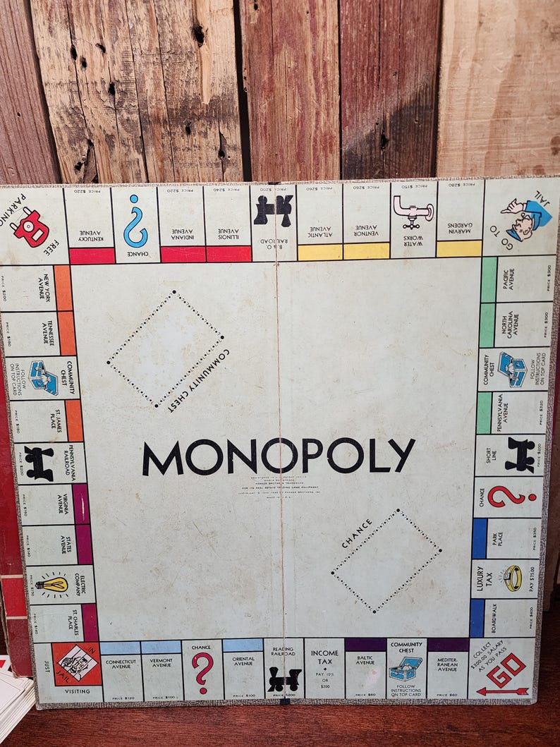 Iconic Monopoly Vintage 1964 Red Box Edition Monopoly Board Game - Etsy