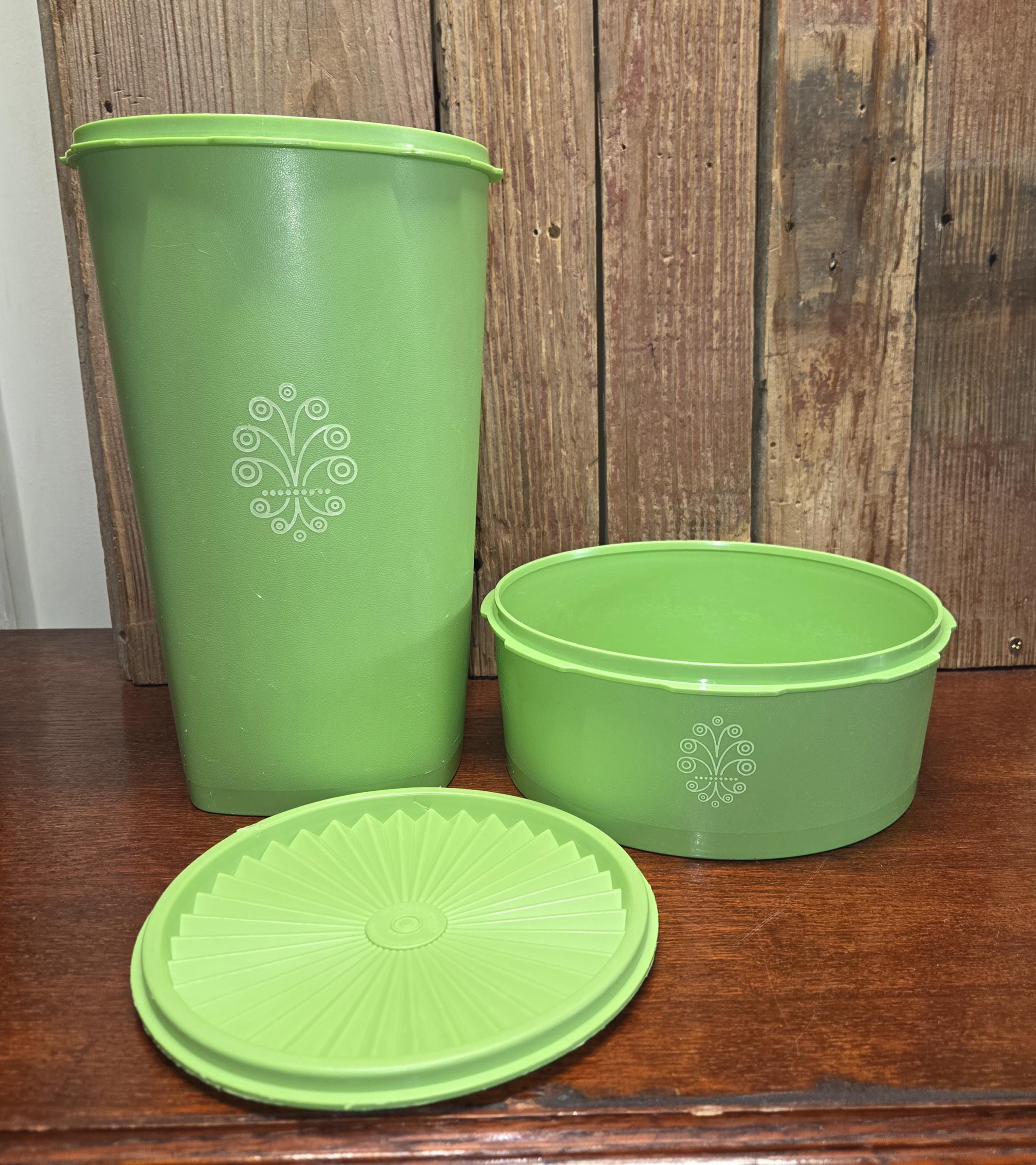 Tall Tupperware Containers Green - Etsy