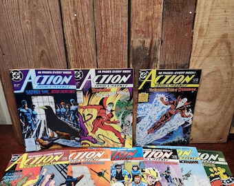 1980s' Assortment of DC Action Comics Weekly (9 Issues in Total)