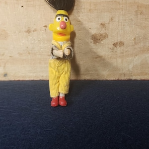 Vintage Sesame Street Bert Cling, Grab, Clasping, Hanging Toy