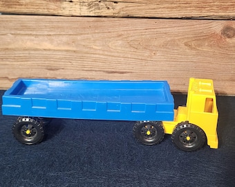 Vintage Playskool Plastic Semi and FlatBed