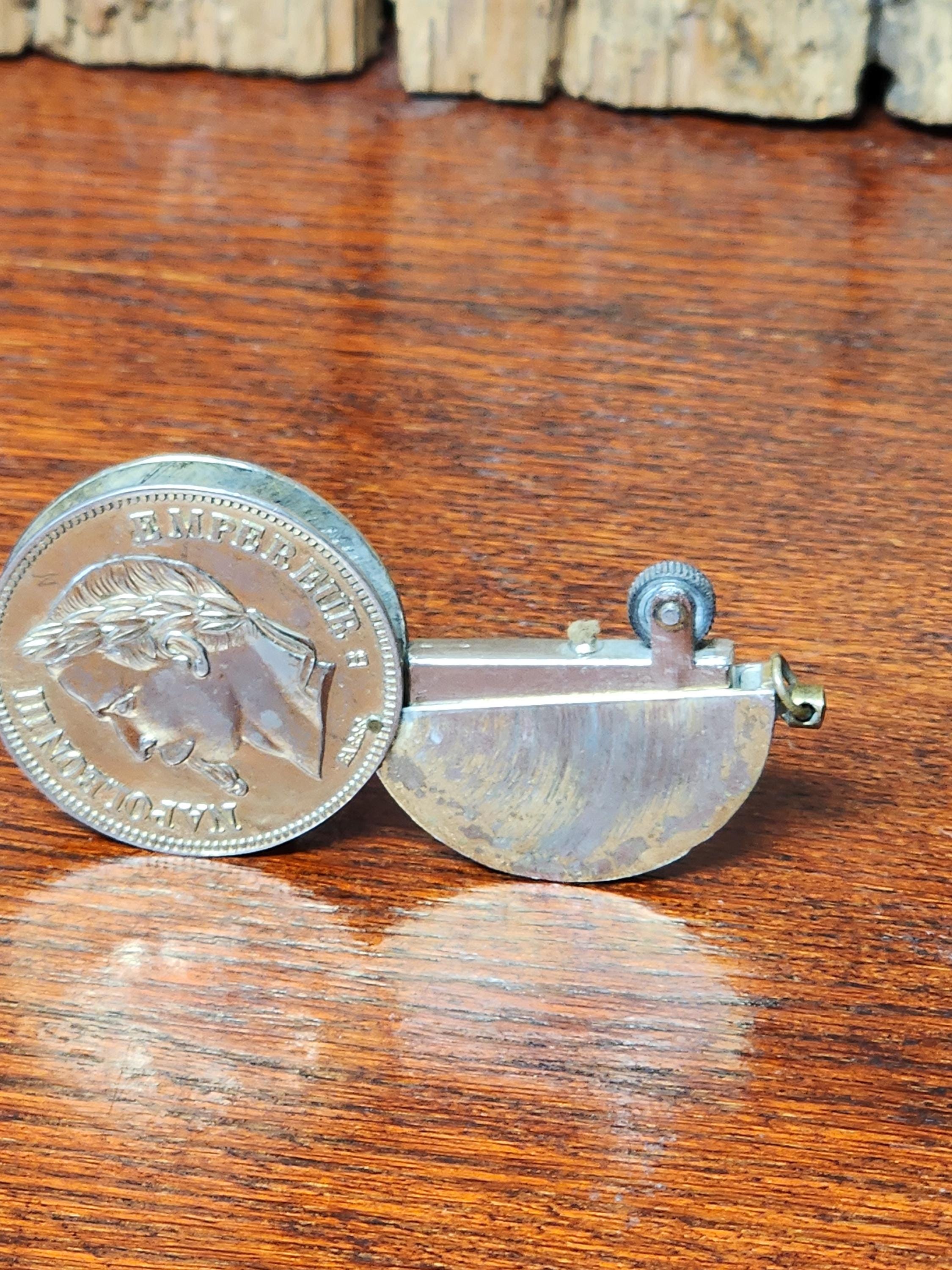 Vintage NAPOLEON III Empereur - Empire Francais 1870 Coin Lighter