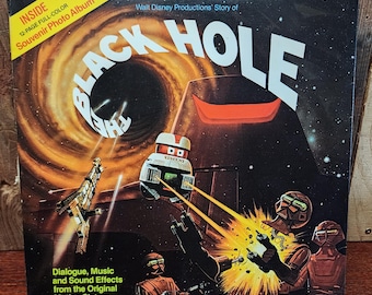 Vintage 33 R.P.M. Disney's THE BLACK HOLE Vinyl Record with Photo Insert