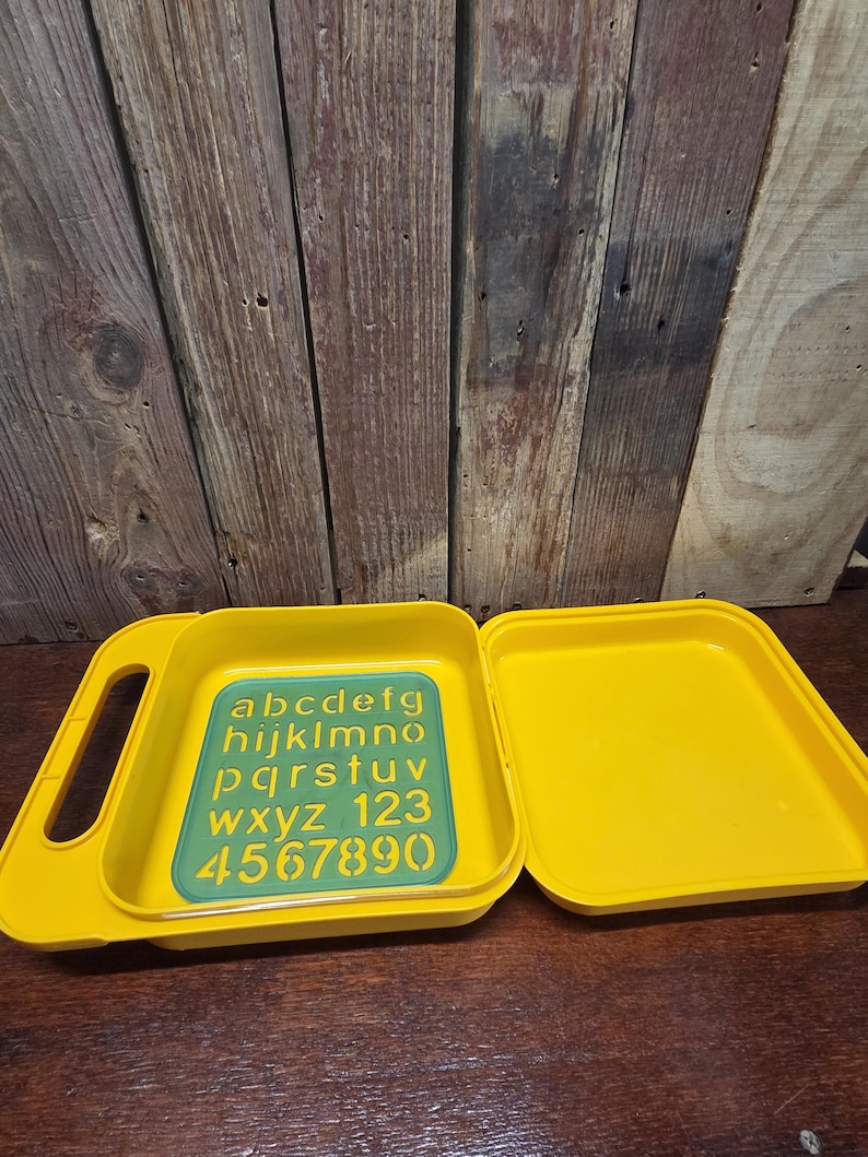 Vintage Tupperware Alphabet Stencil Box With Tuppertoys Alphabet ...