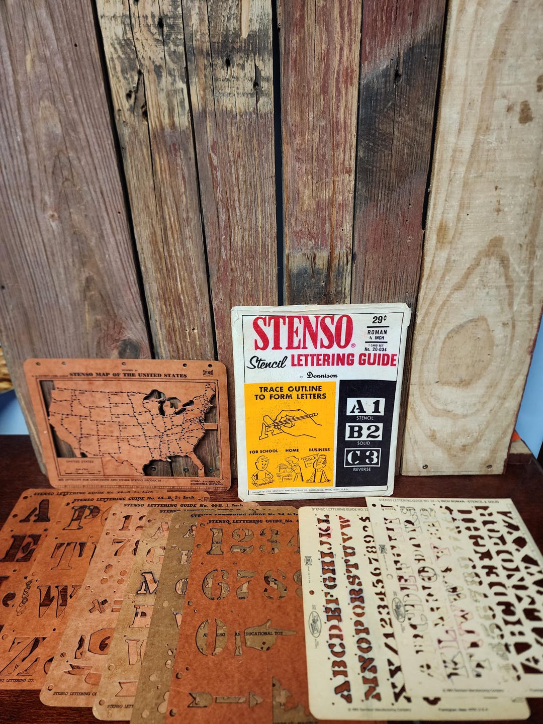 Vintage STENSO Stencil Lettering Guides - Etsy