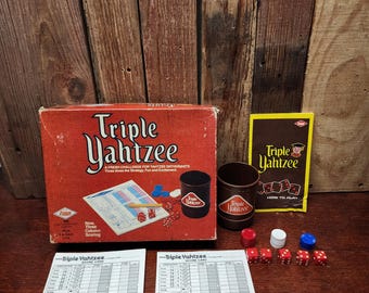 1973 Triple Yahtzee Dice Game by Milton Bradley