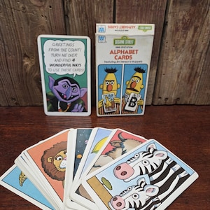Vintage Sesame Street See and Know Alphabet Cards, Muppets