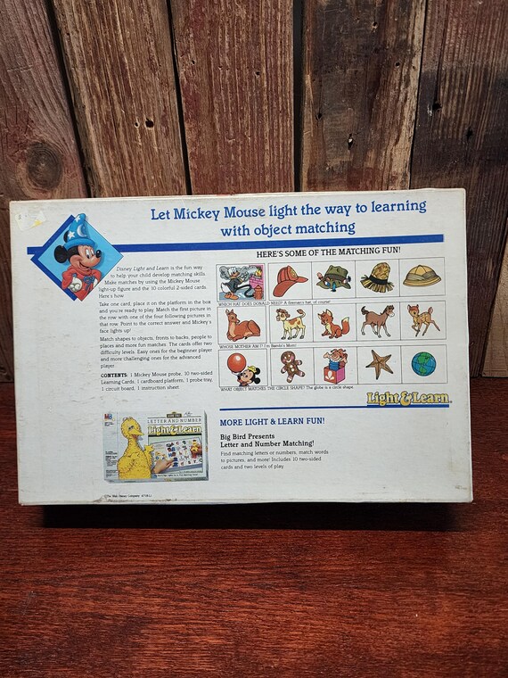 Vintage Milton Bradley Light & Learn Game Featuring Walt Disney's