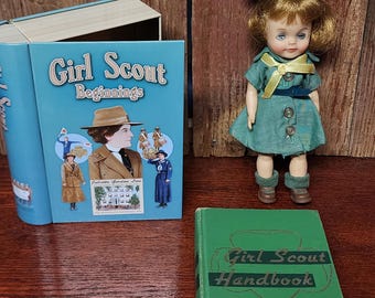 Vintage Doll Effanbee Doll Girl Scout Doll 1966 Date Green GS Vintage Doll Effanbee Doll Girl Scout Doll 1966 Date Green GS