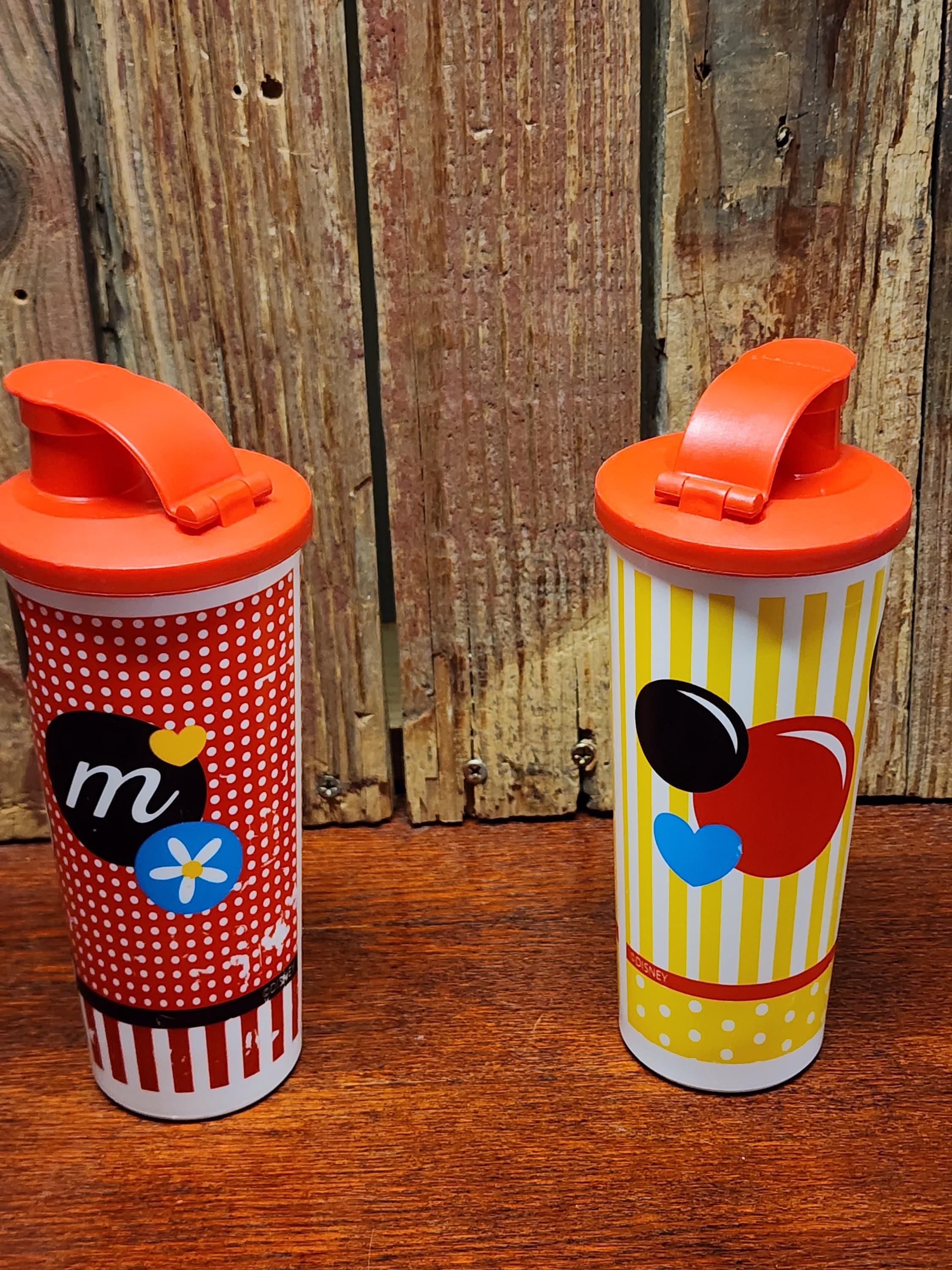 Tupperware Disney Minnie Mouse 16 Oz. Tumblers W/ Flip-top Sipper