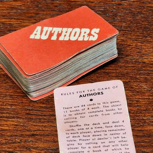 Vintage Whitman Miniature Card Game - Authors (No Box)