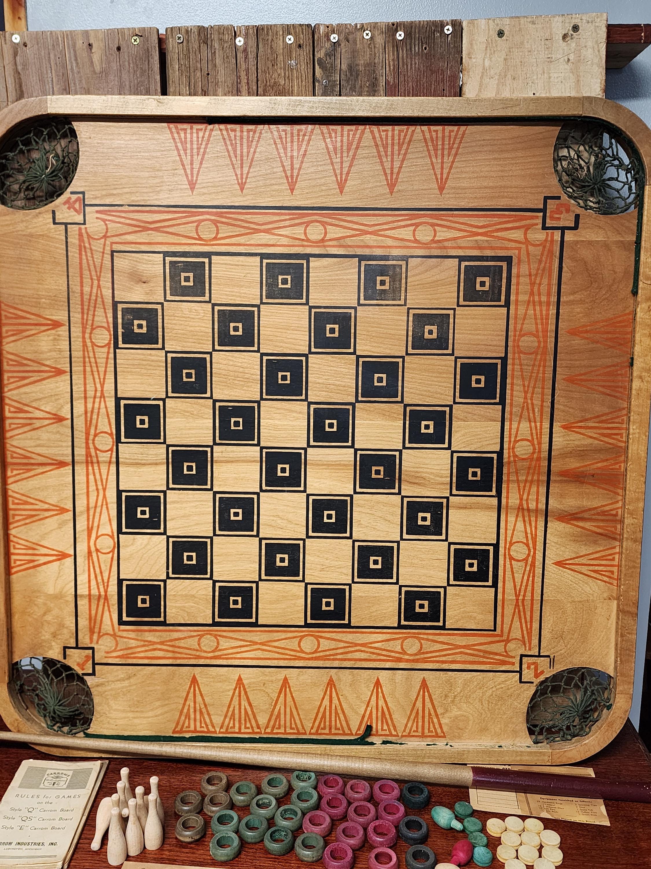Vintage CARROM Industries Game Board; Style C With Game