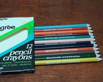 Pedigree Pencil Crayons, Full Set of 12, Non-Toxic