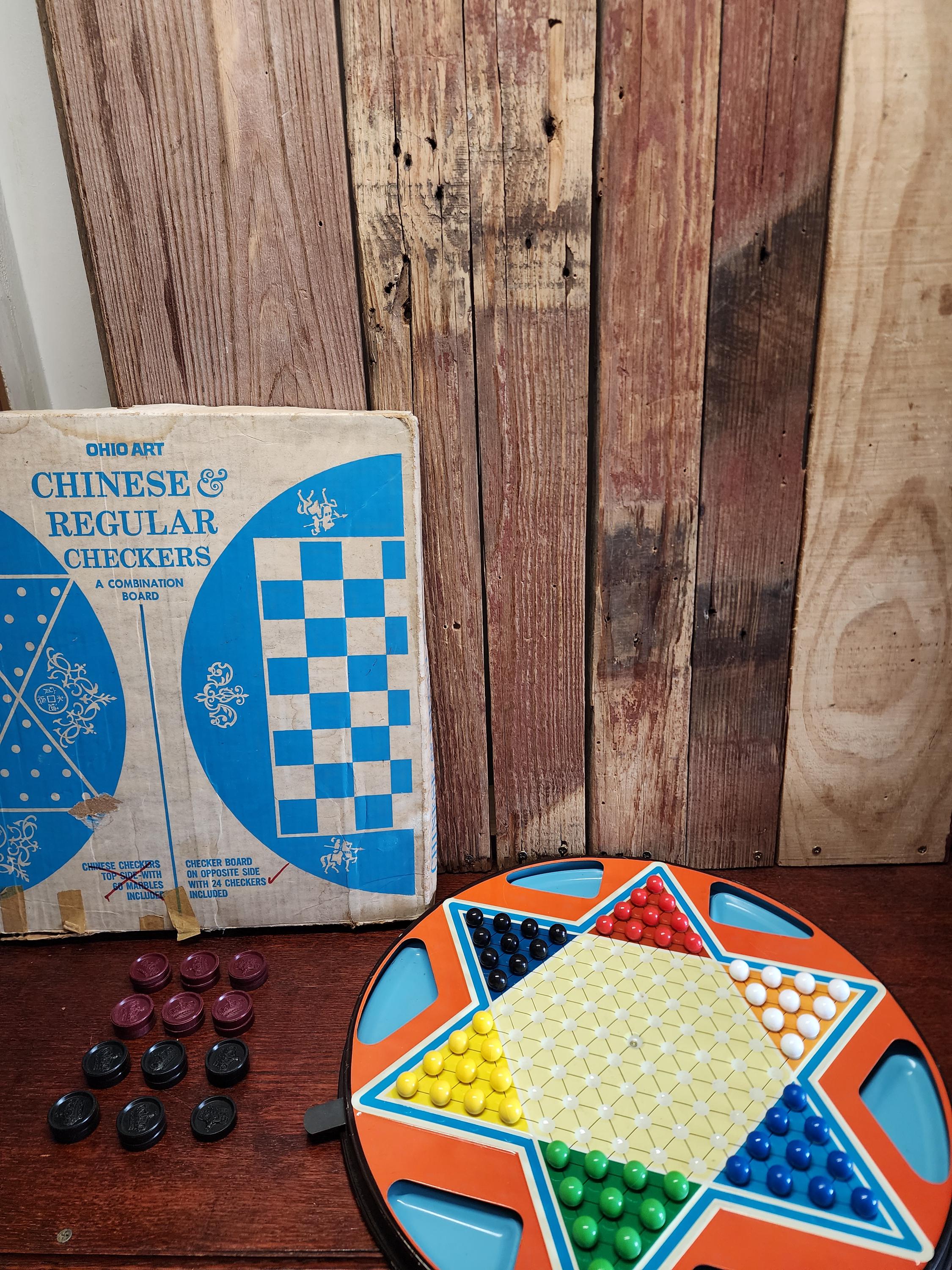 Vintage Ohio Art Tin Lithography Double-sided Chinese/checker