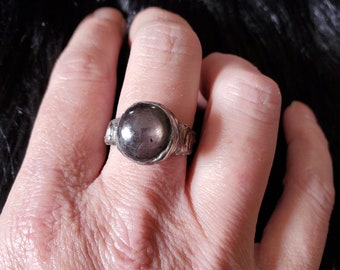 Baby, You're a Star Sapphire - Silver Soft Solder Ring with Star Sapphire